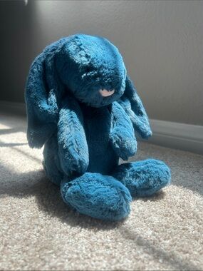 Jellycat Blue Plush Bunny with Floppy Ears